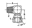 2250 Male Pipe to Female JIC Swivel Elbow